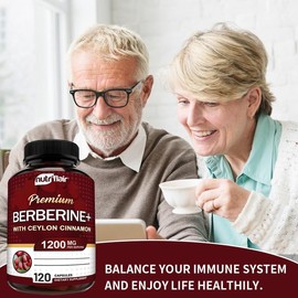 Berberine & Ceylon Cinnamon Health Supplement – Supports Heart & Immune Wellness, 120 Capsules