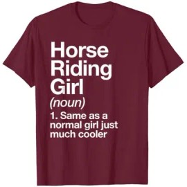 Horse Riding Girl Definition Funny & Sassy Short Sleeve O-Neck Sports T-ShirtColor: Men-burgundy, Size: M