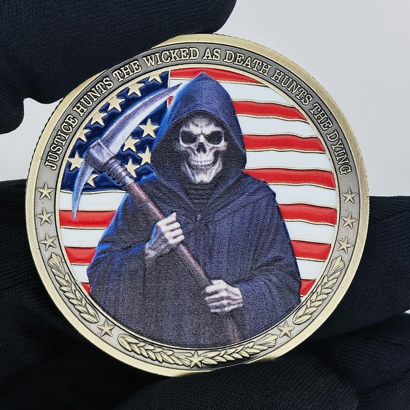 Police Challenge Coin Death Reaper Law Enforcement Medallion Collectible Coin