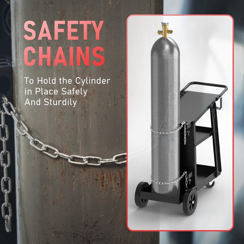 YESWELDER Welding Cart for TIG MIG Welder and Plasma Cutter,