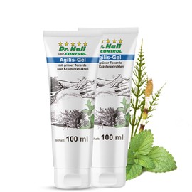 Dr. Hall Agilis Gel Cooling Care Gel for Tension & Tired Legs. Herbal Gel with Green Clay, Devil's Claw & Peppermint Oil (2 x 100 ml)
