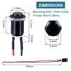 DMWD 5pcs 12mm Latching Push Button Switch Raised Head ON-Off