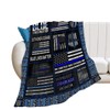 DongDongQiang USA Thin Blue Line Flag Fleece Blanket Throws,Super Soft
