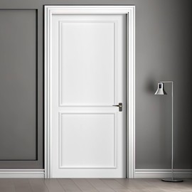 Colingmill 1 Set Peel and Stick Door Moulding Trim Kit Premade Wall Moulding Panels Flexible Self Adhesive 3D Wainscoting Panels for Mirror Window Frame Decor (Top 24"x36" and Bottom 24"x24")