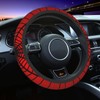 Red Spider Web Steering Wheel Cover Universal 15 Inch Cute