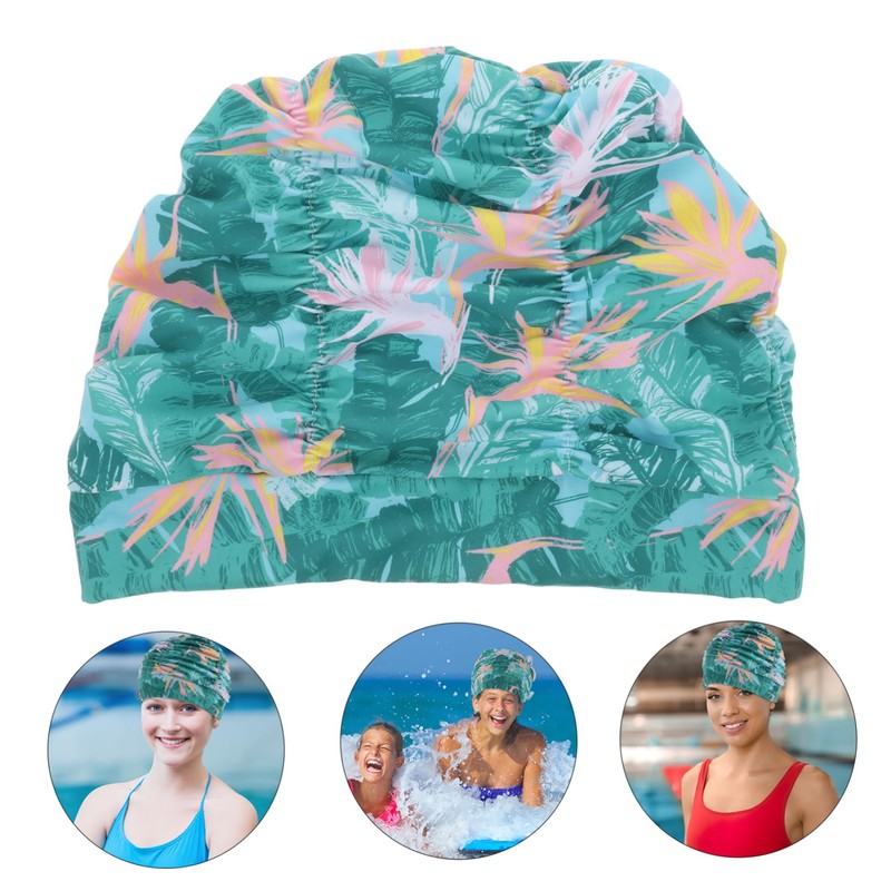 BIUDECO Women's Swim Cap Adjustable Fit Elasticity Bathing Hat for
