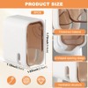 3‑Pack Wall‑Mount Toothbrush Holders with Flip‑Cover,No‑Drill Adhesive Single‑Slot Bathroom Organizer