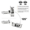 Amerdeco 10 Pack 3/4" Soft Close Cabinet Hinges - Stainless