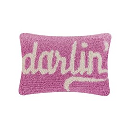 Peking Handicraft Darlin Hook Pillow, 12-inch Length, Wool and Poly Velvet, for Home, Office, Living Room Décor