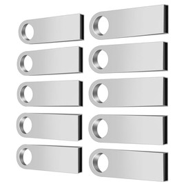 kaiqiang 10-Pack Silver Metal USB Flash Drives High-Speed, Durable & Sleek Design (10Pack Sliver, 16GB)
