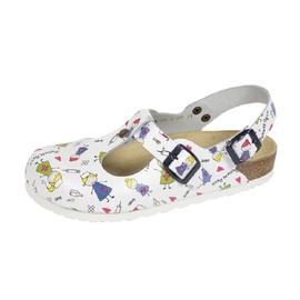 Wörishofer, Weeger Organic Health Clog with Heel Strap - White - 37 eu