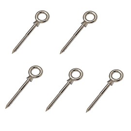 5 PC 5/16" x 3 3/16" Stainless Steel SS 316 Screw Lag Eye Bolt 3/4" Eye Diameter