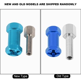 RC Hex Adapter, 4 Pieces Metal Wheel Hub Adapter for D90 AX10 CC01 SCX10 F350 Remote Control Crawler (25 mm Blue)