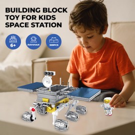 Contixo Building STEM Toys - Space Exploration Building Kit 359 PCS, BK06 Aerospace Astronaut Building Block Brick Set, Mars Rover Model Space Toy for Girls Boys Kids Aged 6-12