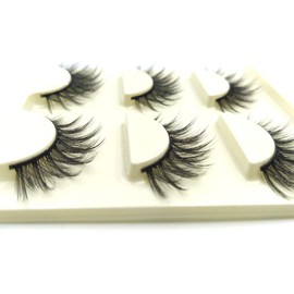 Sunniess Hair® High Quality Imported Fiber 3D Mink False Eye lashes Handmade Reusable Long Cross Makeup Natural 3D Fake Thick Black EyeLashes 3 Pairs(3D-60)
