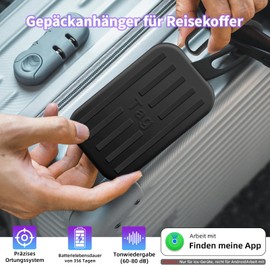 Smart Luggage Tag, Luggage Tag with Apple Find My (iOS only), ABS Luggage Tag for Suitcase, Travel Bags, Backpack