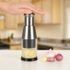 Picadora manual de ajo prensado, multifunción, multiusos, para cocina, acero