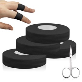 4 Rolls Black Finger Tape Strong, Waterproof Climbing Tape, Skin-Friendly Sports Tape for Handball, Volleyball, Elastic Kinesiology Tape for Goalkeeper Training, Physio Tape for Strength Sports (40
