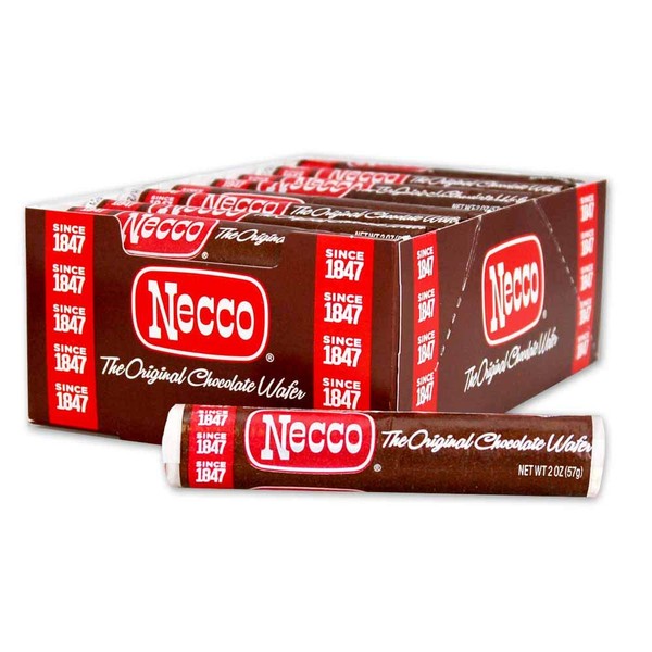 Necco Chocolate Wafers Pack of 24 Rolls