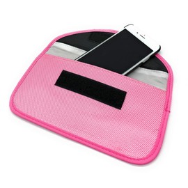 A-CRAFT Completely Blocks Radio Wave on Smartphones, Radio Wave Blocking, Out-of-Cell Phone Pouch, Just Put In A Bag, Relay Attack Protection, Smart Key (Light Pink)