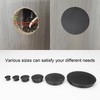 Baomain 25-Pack Plastic Hole Plugs Black 7/8" (22mm) Locking Hole