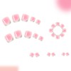 French Tip Press on Toe Nails Pink Fake Toe nails