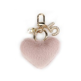 Edelstahl Schlüsselanhänger, Eleganten Perlenanhänger Und Einem Süßen Herz-Furball, Geschenke Für Frauen, Kleine Geschenke, Freundinnen Geschenk, Geburtstagsgeschenk Freundin, Schlüsselanhänger Frauen