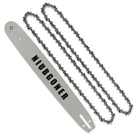 NIUBGONER 18inch Chainsaw Guide Bar and Chain Combo,Replacement Accessories Fits Poulan Pro PR4218,Fits EGO Power+ CS1800;CS1804,Kobalt, Echo,Greenworks and more, 3/8"LP, 050",62DL(2 Chains+ 1 Bar)