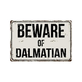 Deerts 237VS Beware of Dalmatian - Cartel de aluminio retro (20,3 x 30,5 cm)