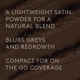 Josh Wood Colour (Dark Brown) Root Smudge with Two-Ended Brush and Mirrored Compact -Weightless Satin Powder, Non-Greasy,Non-Dye Alternative for Temporary Grey Hair Coverage, Apply to Dry Hair