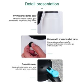 Handheld Pump Watering Sprayer 1.8L Electric Car Cleaning Bottle Practical Car Washing Foam Bottle Multifunctional Gardening Watering Agricultural Irrigation Device Flowers Spraying Machine