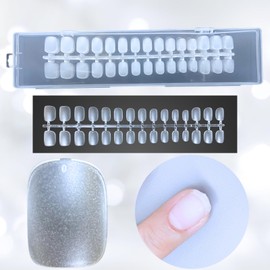 CHARMIX Nail Tip, Ultra Thin, Short, Clear, 300 Pieces, Summer Sanded, Natural Fit, False Nails (Plain, Short) (Short Round, 300pcs)