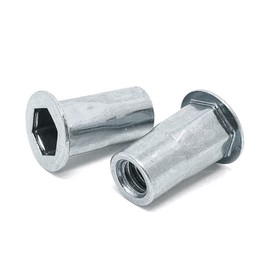 (30 Pieces) 3/8-16 UNC L (.150-.312) Aluminum Hex Rivet Nut