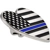 PinMart Thin Blue Line Police Officer American Flag USA Heart