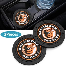 Orioles Car Cup Holder Coasters for Baseball Fans,Baltimore Orioles Car Coasters for Car Cup Holder,Baseball Stuffs Baltimore Orioles Car Cup Holder Insert,Souvenir for Baseball Fans,Car Cup Mat,2.75