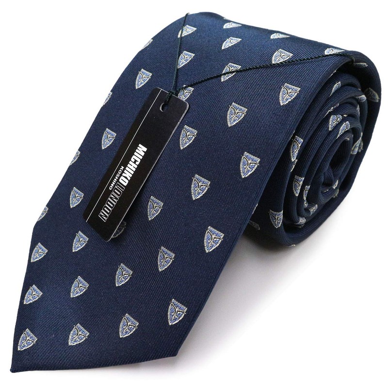 MICHI CORONDON Brand Necktie, Fine Crest Pattern, Crest Pattern, 100%