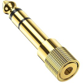 6.35mm Male to 3.5mm Female Stereo Headphone Jack Adapter for Headphones, Piano, Amplifier, Electric Guitar, Sound Card, Bass, Smartphone, Tablet