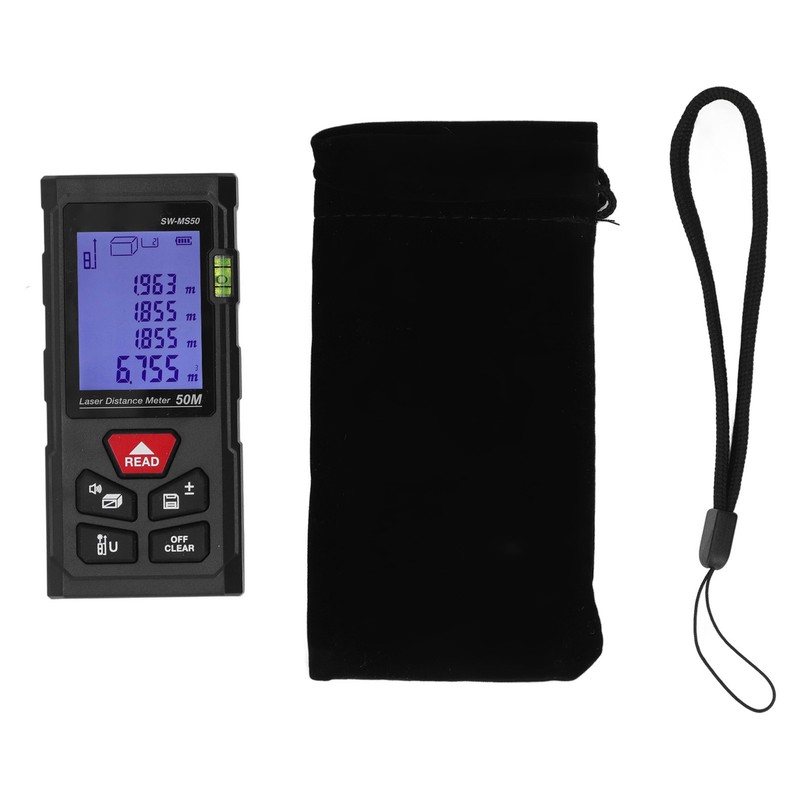 Laser Measure Distance Meter 50m Digital Display Tool for Construction