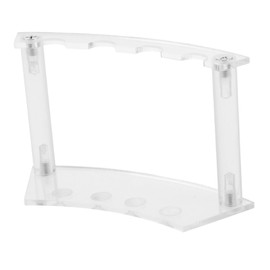 Operitacx Acrylic Pen Display Stand Multi Functional Transparent Holder for Desk Reliable Organizer for Pens Pencils Brushes Practical Design with Slip Base for Home School