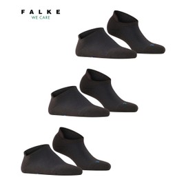 FALKE Unisex Cool Kick Sneaker 3-Pack Trainer Socks Breathable Quick-Drying Sustainable Yarn Ankle Length Light Cushioning Plush Sole Cooling Effect Multipack 3 Pairs, Black 3000., 44-45