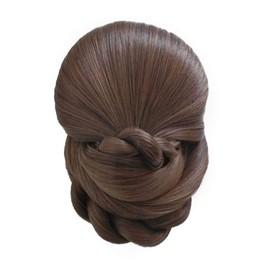 RemeeHi Japanese-style Wig Bun Wig Chignon Hair Extension Updo Hair Ornament Voluminous Hair Point Wig Wedding Yukata Wig Kimono Summer Festival Fireworks Light Brown L