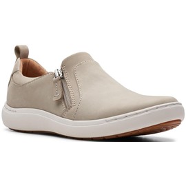 Clarks Women's Nalle Lilac Slip On Loafer, Stone Nubuck, Size 9.5 Wide