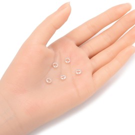 Adabele- 50 Uds | Adabele auténtica Plata de Ley 925 4mm (0,16 pulgadas) pequeño anillo redondo espaciador cuentas (agujero grande 2,2mm) para la fabricación de joyas SS45AA