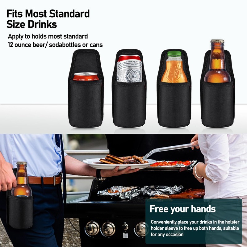 SOGCASE Beer Holster, Water Bottles Drink Belt Holder for Outdoor