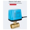 Snblzhef Normally Closed Motorized Ball Valve AC110V 2-Wire Brass Electric
