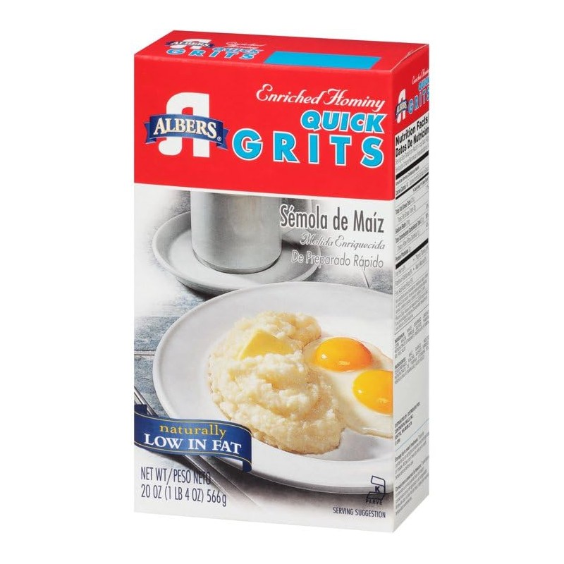 Albers Enriched Hominy Quick Grits, Naturally Low in Fat, 40