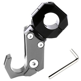 Ysemco Handlebar Hook, Universal 0.9 - 1.1 inches (22 - 28 mm), Helmet Hook, Convenience Store Hook, Compatible Models PCX160/125/150, ADV150/350, X-ADV750, Etc., Foldable, Aluminum, Luggage Rack