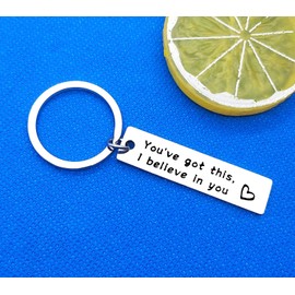 I Believe You Keyring Encouragement Keyring Gifts for Women Men Inspirational Gifts Stainless Steel Motivational Keyring Key Chain Graduation Birthday Christmas Gifts for Boys Girls Teens