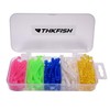 thkfish 50pcs/box Micro Fishing Soft Lures Plastic Worm Baits Paddle