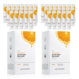 40 Packs Vitamin C Firming Sleeping Mask, Wash-Free Anti Aging Moisturizing Face Mask, Smooth & Tight Skin, Easy to Carry, Individual Packaging